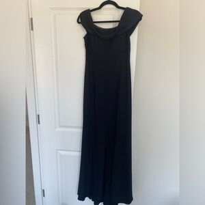 Black off the shoulder BHLDN dress